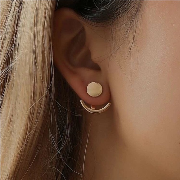 Jewelry - • Reina • Gold Disc Stud Earrings Jackets
